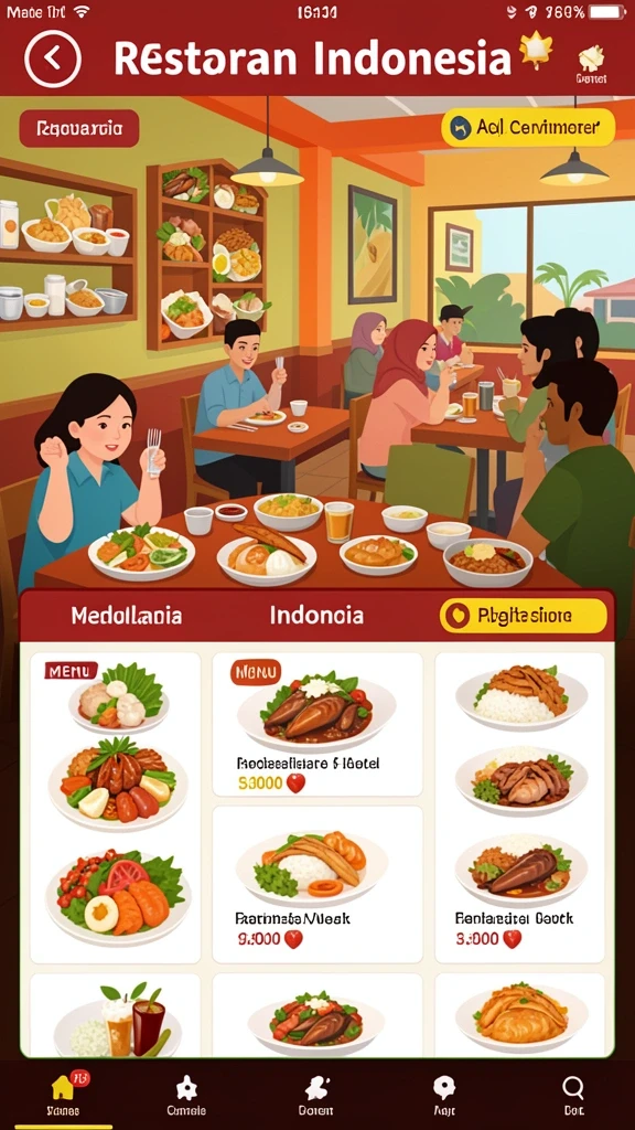 Tampilan karakter kustomisasi yang menarik.