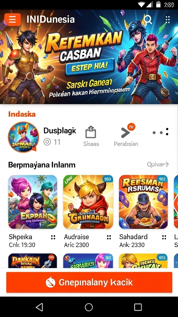 Visual game yang detail dengan karakter yang menarik.