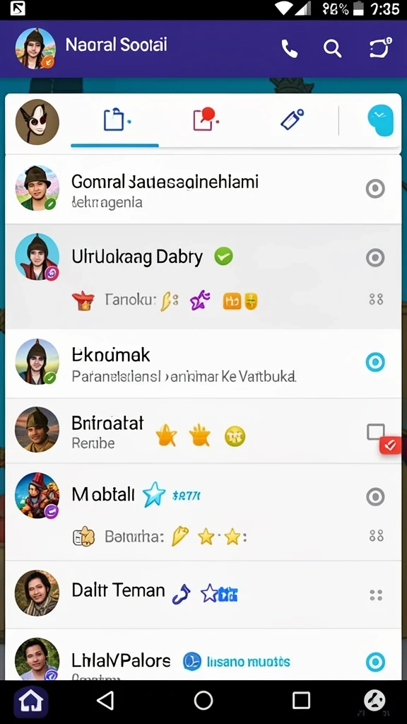 Setiap karakter unik dengan kemampuan berbeda.
