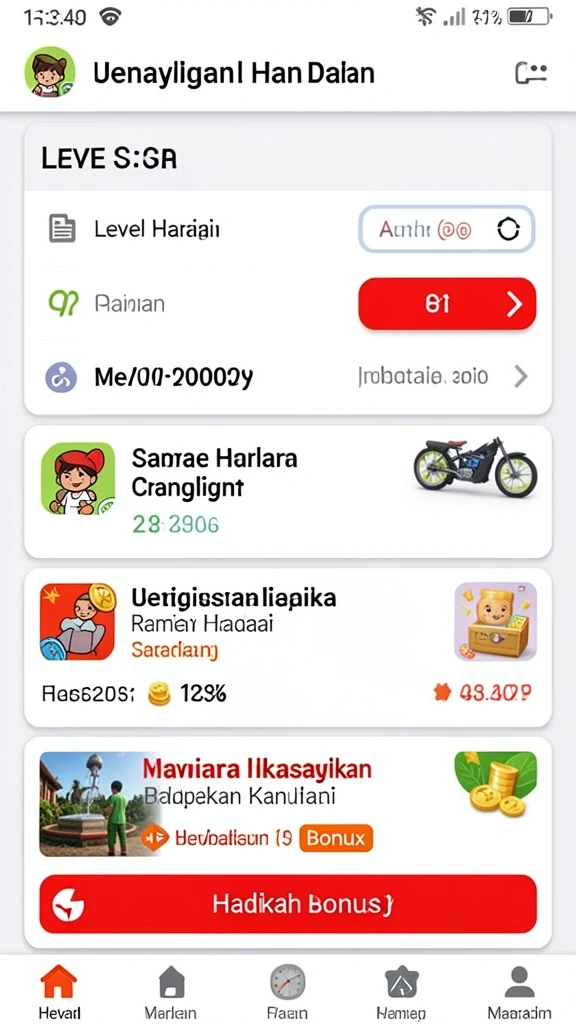 Tampilan awal game HARAPAN777 yang menarik.