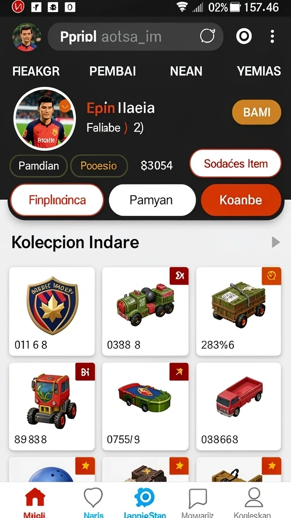 Tampilan layar utama yang menarik dan intuitif.