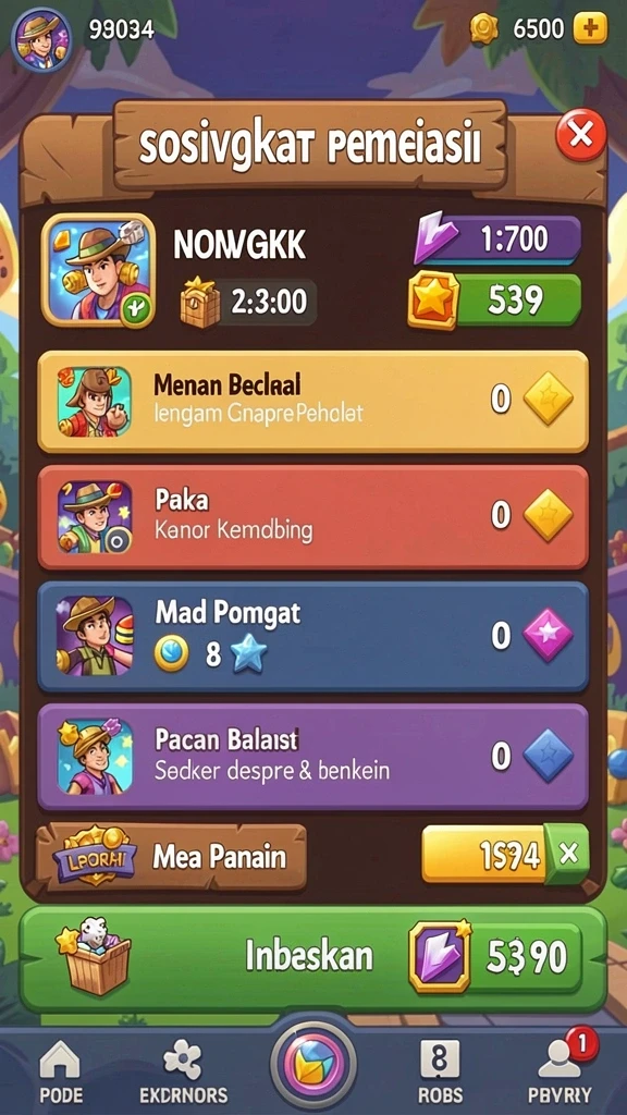 Karakter-karakter unik siap untuk bertarung.