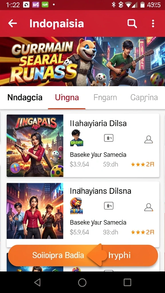 Screenshot aplikasi KAMARTOTO - Tampilan menu yang menarik.