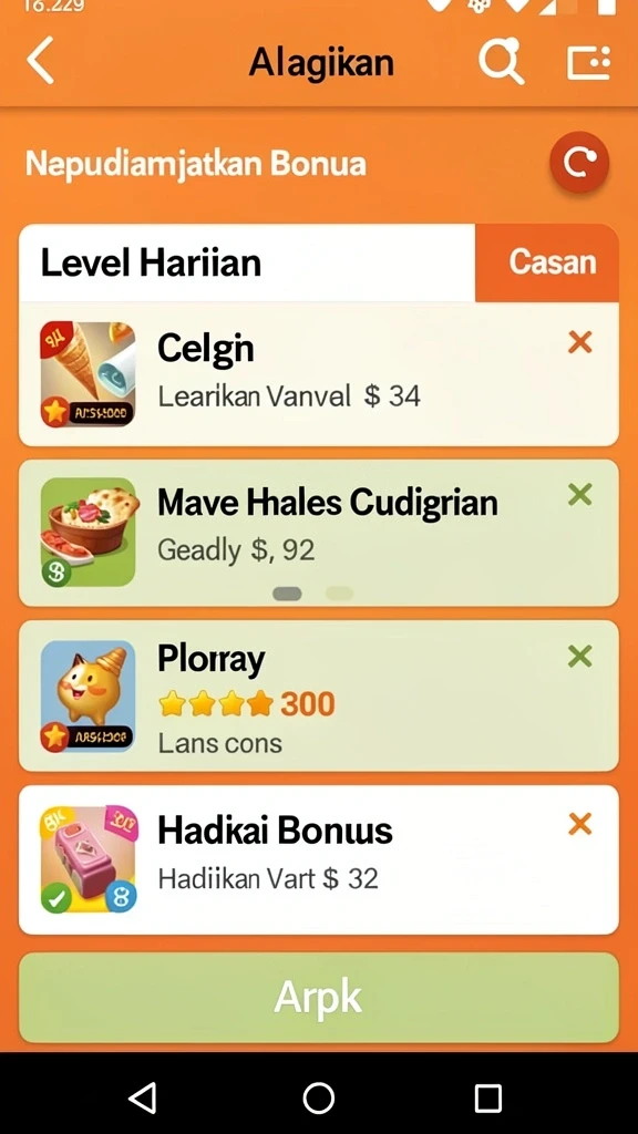 Screenshot aplikasi KAMARTOTO - Level baru yang penuh tantangan.