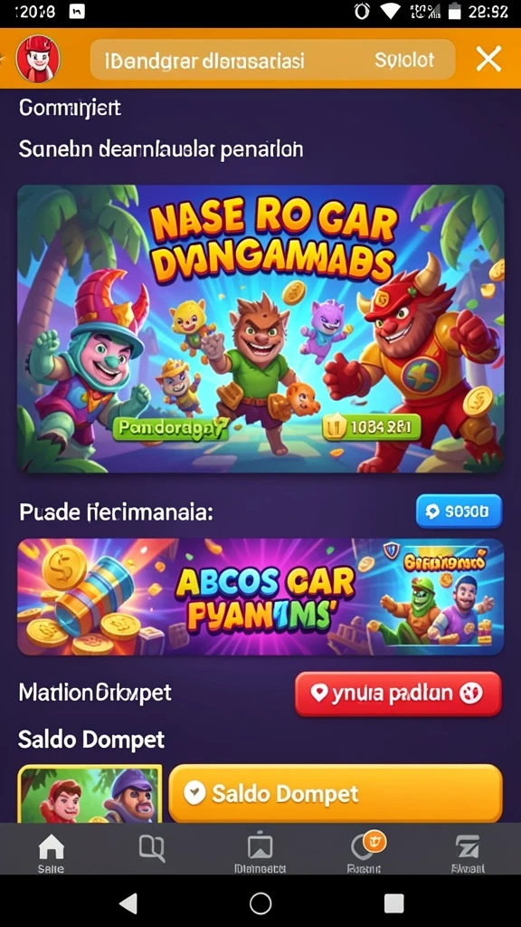 Fitur turnamen yang menambah tantangan dan keseruan.