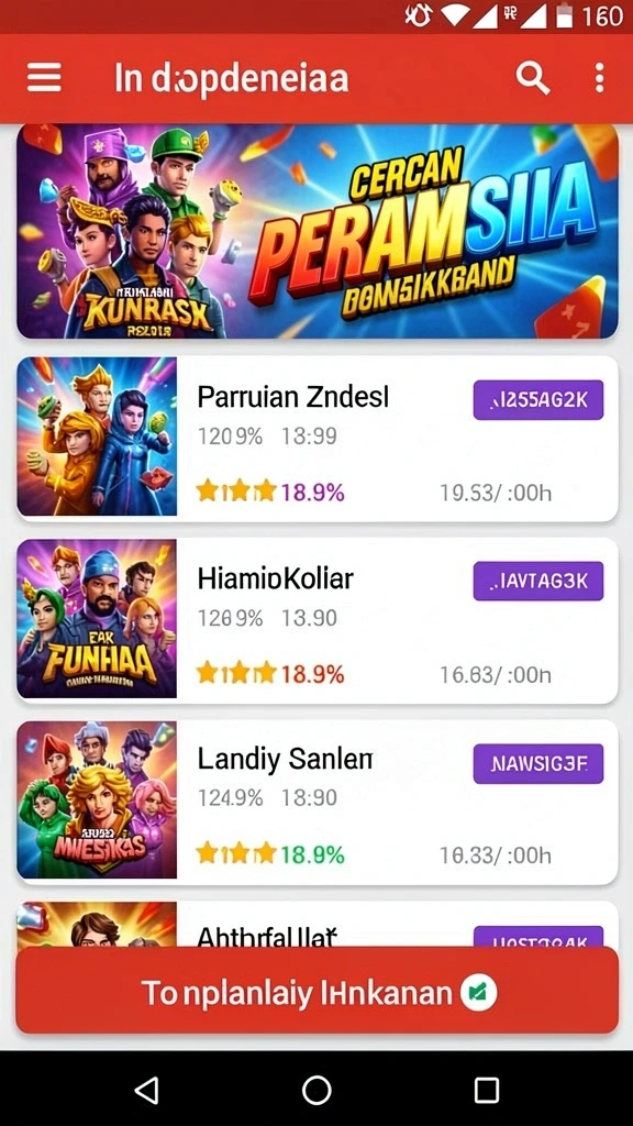 Mode permainan yang beragam dan menarik.