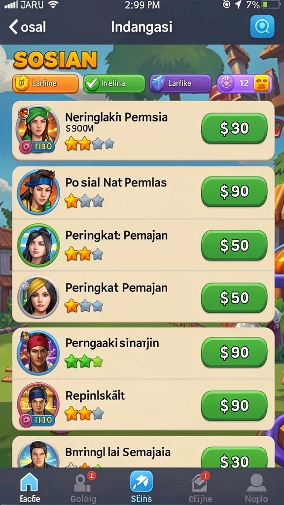 Misi yang beragam dan menantang untuk setiap pemain.