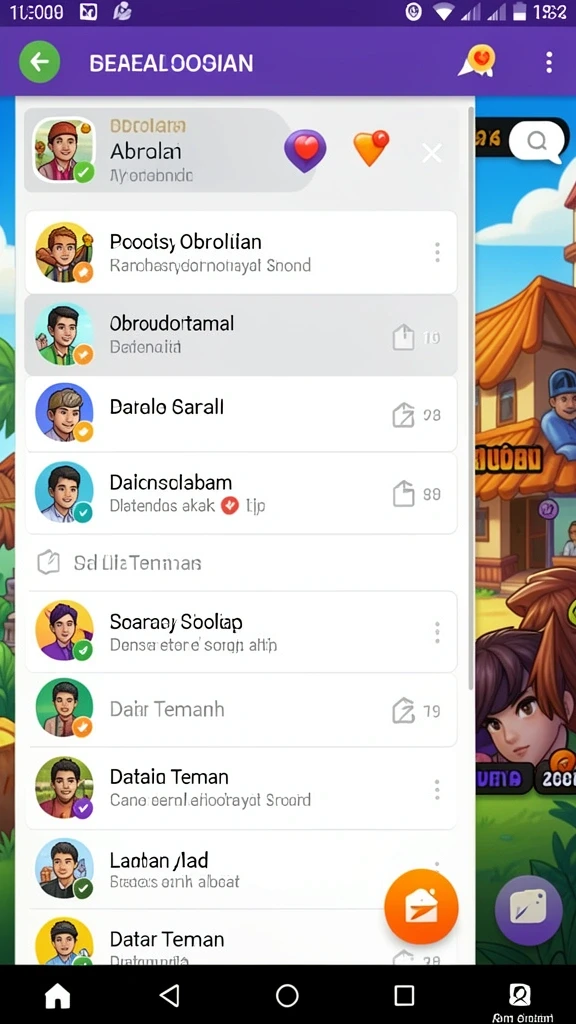 Tampilan awal permainan dengan karakter utama yang mengesankan.