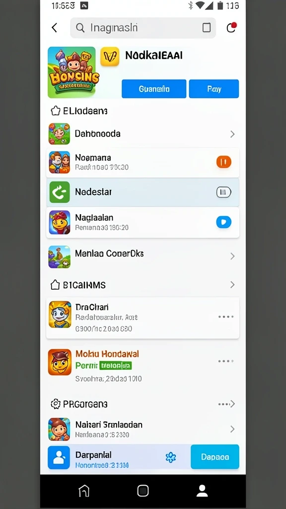Tampilan awal yang menarik dan penuh warna.