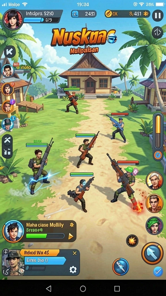 Screenshot menunjukkan pertanian yang subur dengan tanaman berwarna-warni.