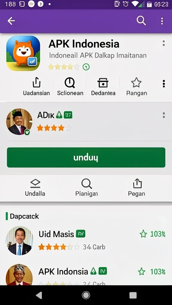 Tampilan antarmuka yang bersih dan menarik.