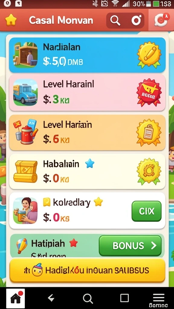 Beragam karakter dan mode permainan yang seru.