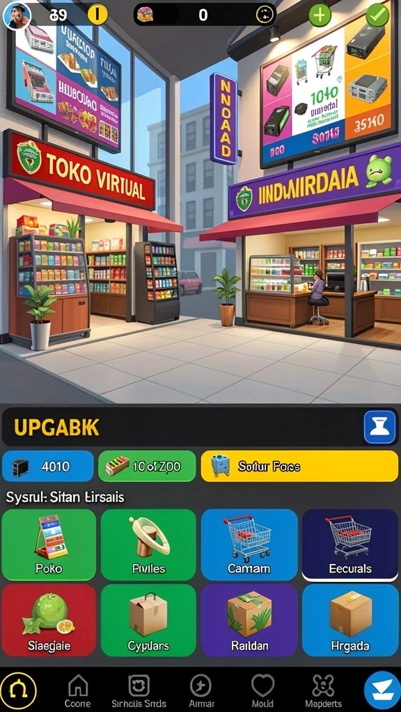 Tampilan antarmuka game yang menarik.
