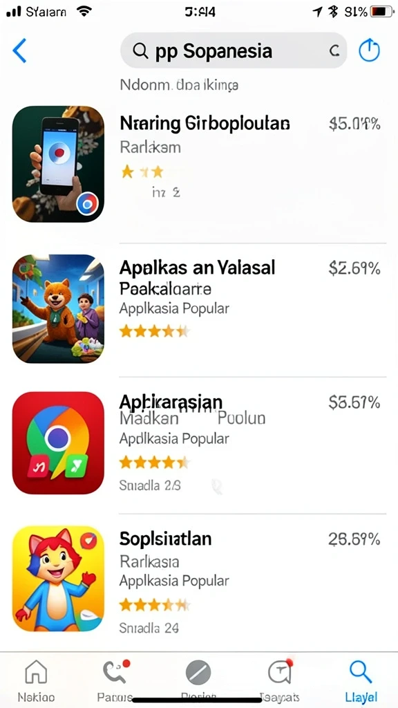 Berbagai karakter unik yang dapat dipilih.